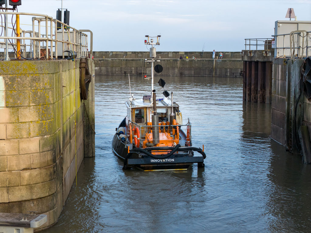 dredging vessel innovation in a marina